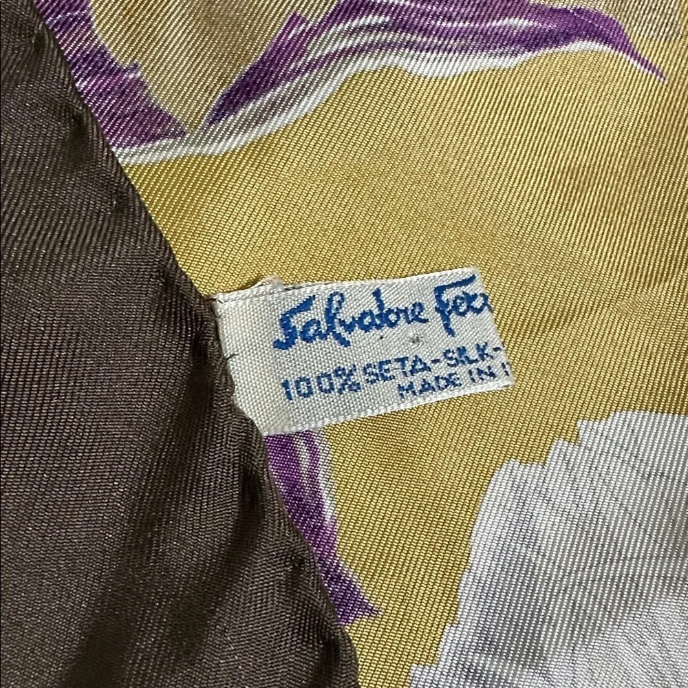 Salvatore Ferragamo Zebra Print Silk Scarf